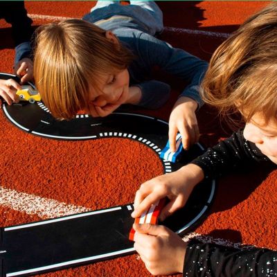 Waytoplay Grand Prix 24 piezas flexibles de caucho para carreteras
