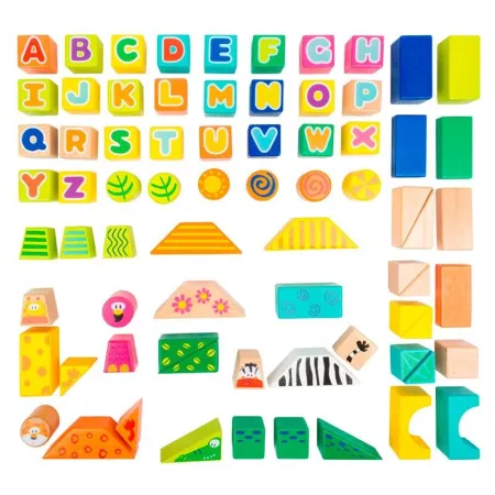 Cubos de construcción de madera con pinchos Safari - Legler 2