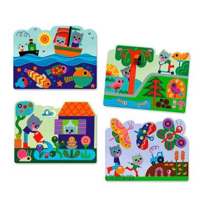 4 tarjetas para colorear