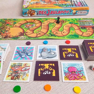 tarjetas, fichas y tablero