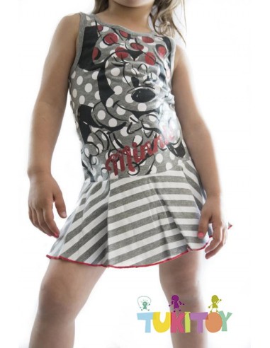 Ropa disney |Vestido para niña Minnie Mouse gris