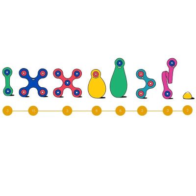 Piezas del set Rainbow Pack de la marca Clixo