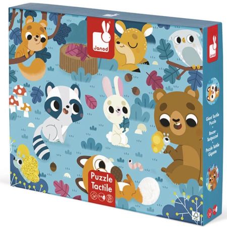 Puzle Táctil: Los Animales del Bosque de la marca Janod Puzle Táctil: Los Animales del Bosque de la marca Janod