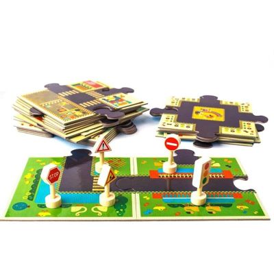 Piezas del puzle Gigante Pop to Play La Ciudad de la marca Djeco