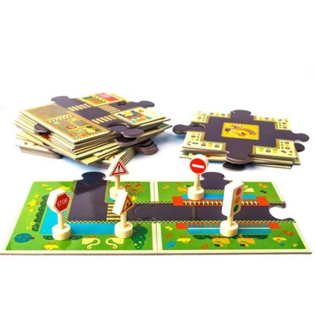 Piezas del puzle Gigante Pop to Play La Ciudad de la marca Djeco