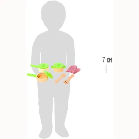 Set ollas de madera para cocina infantil