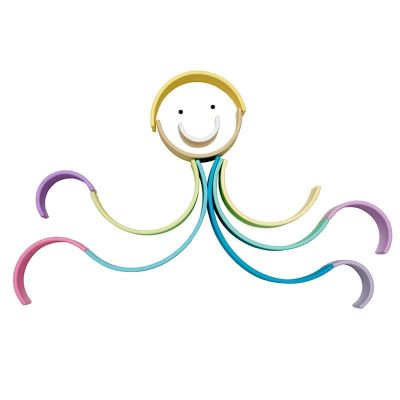 dëna arcoíris Waldorf Pastel de silicona 12 piezas | TukiToy